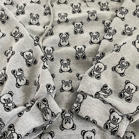 Grey bear embossed jogger set. Never used - Picture 5 of 9